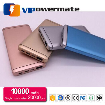 High capacity metal case laptop emergency mini portable external battery power bank charger 10000mah